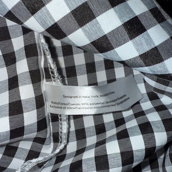 Adore Me Black and White Gingham Tank Top Size 1X - Picture 3 of 4